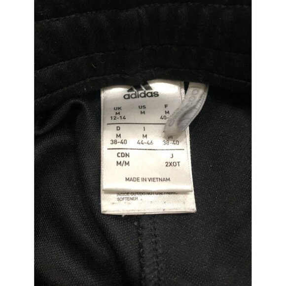 Adidas Womens Medium Black Athletic Sweatpants with White Stripes - Picture 3 of 7